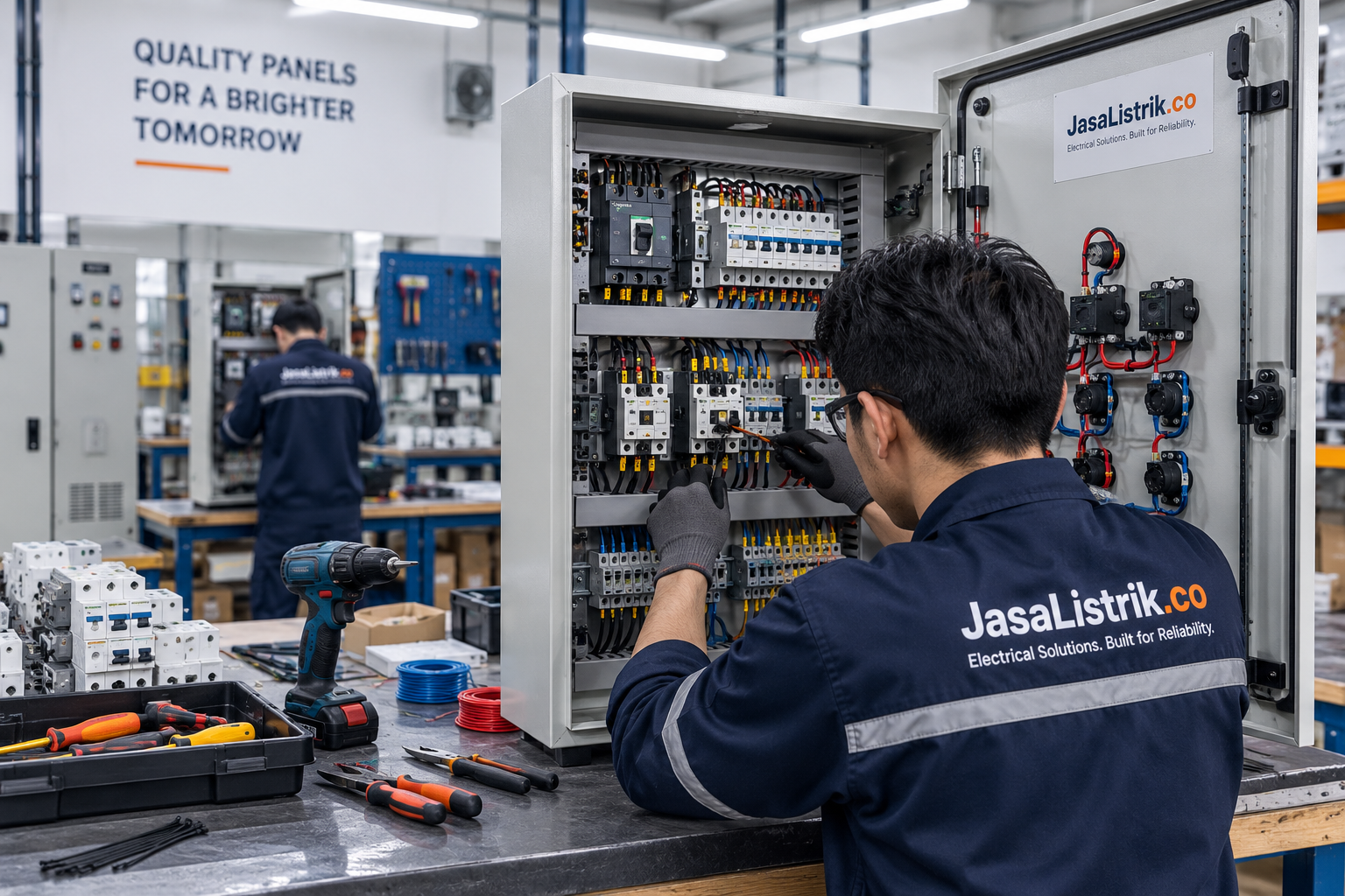 Panel manufacturing and electrical panel assembly