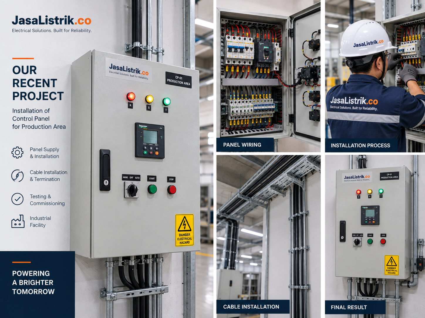 Representative control panel installation work